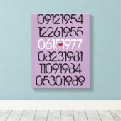 特別動揺してな日付 キャンバスプリント (インサイチュ (ウッドフロア))