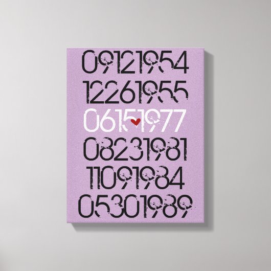 特別動揺してな日付 キャンバスプリント (正面)