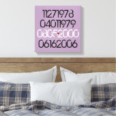 特別動揺してな日付 キャンバスプリント (インサイチュ (寝室))