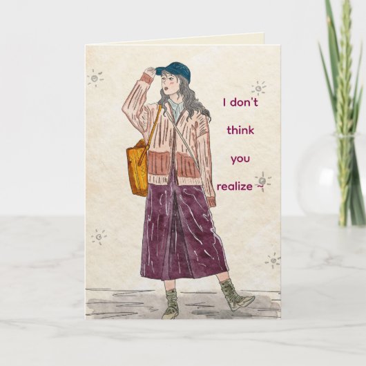 特別女子勇気付けられるカード サンキューカード (正面)