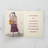 特別女子勇気付けられるカード サンキューカード (内部)