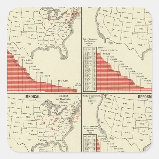 特別学校の統計 スクエアシール (正面)