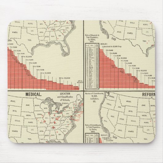 特別学校の統計 マウスパッド (正面)