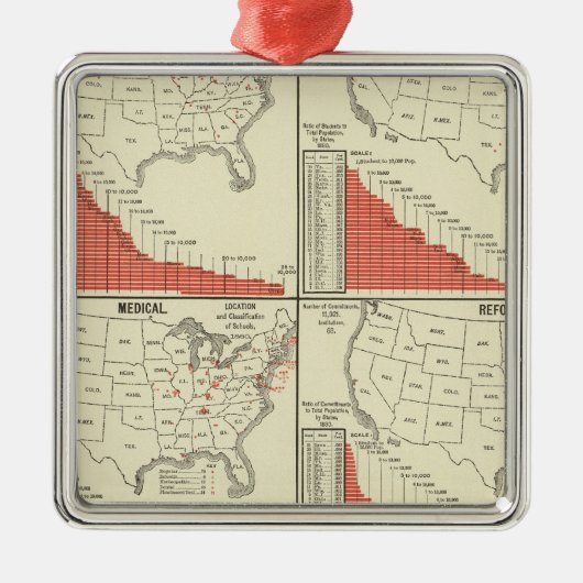 特別学校の統計 メタルオーナメント (正面)