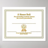 特別学術賞証明書 箔ポスター (正面)