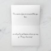 特別孫と彼の妻の記念日カードのために カード (内部)