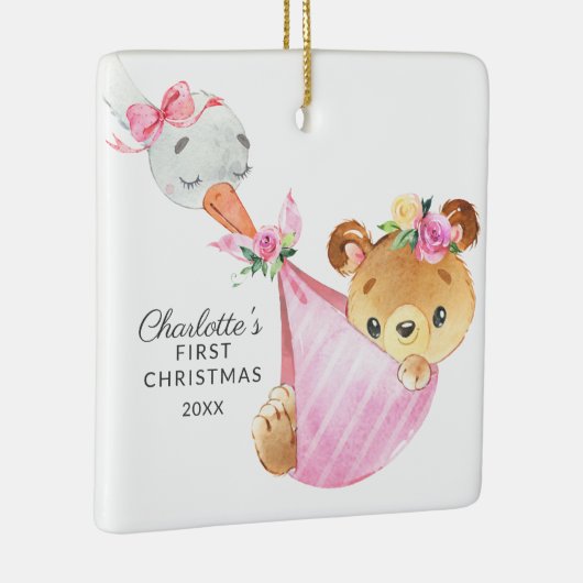 特別引き渡しベビー初めてのクリスマスベア セラミックオーナメント (右)