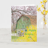 特別息子の挨拶状 カード (黄色い花)