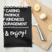 特別感動的な女神のためのレシピ キッチンタオル (四つ折り)