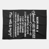 特別感動的な女神のためのレシピ キッチンタオル (横)