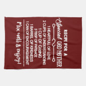 特別感動的な女神のためのレシピ キッチンタオル (横)