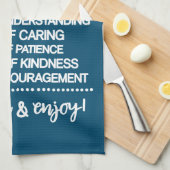 特別感動的な女神のためのレシピ キッチンタオル (四つ折り)