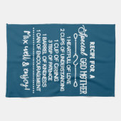 特別感動的な女神のためのレシピ キッチンタオル (横)