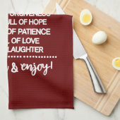 特別感動的な娘のレシピ キッチンタオル (四つ折り)