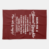 特別感動的な娘のレシピ キッチンタオル (横)