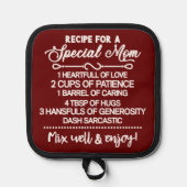 特別感動的な母親のレシピ 鍋敷き (正面)
