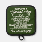 特別感動的な母親のレシピ 鍋敷き (正面)