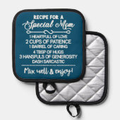特別感動的な母親のレシピ 鍋敷き (正面/裏面)