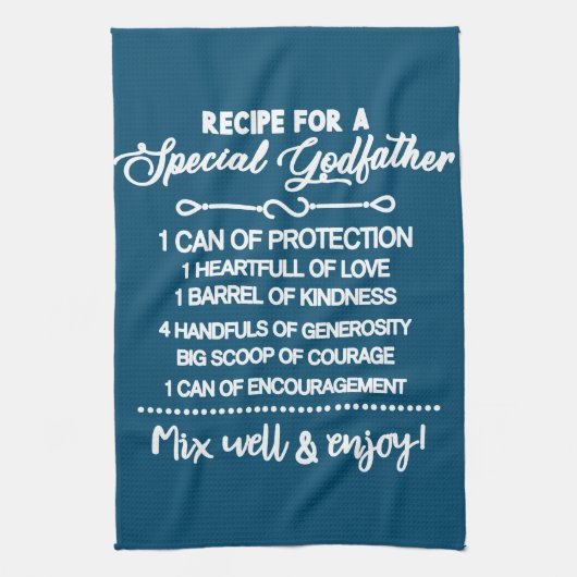 特別感動的な神のレシピ キッチンタオル (縦)