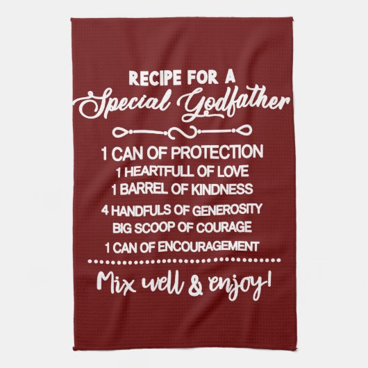 特別感動的な神のレシピ キッチンタオル (縦)