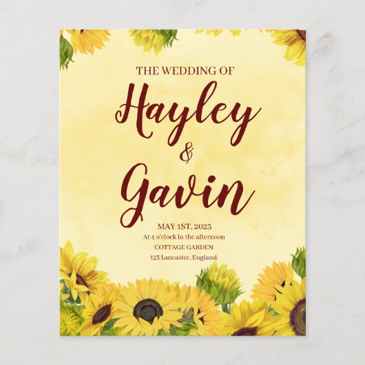 特別手頃な日の優雅さ チラシ (正面)