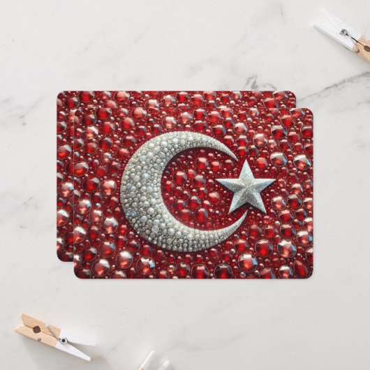 特別招待状とトルコデザイン 招待状 (正面/裏面インサイチュ)