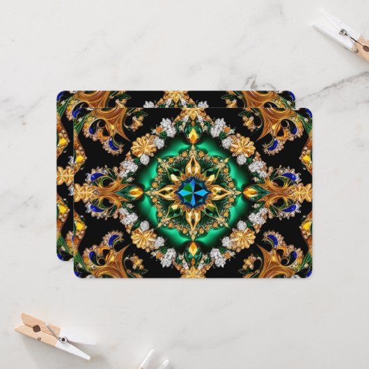 特別招待状とブラジル色デザイン 招待状 (正面/裏面インサイチュ)