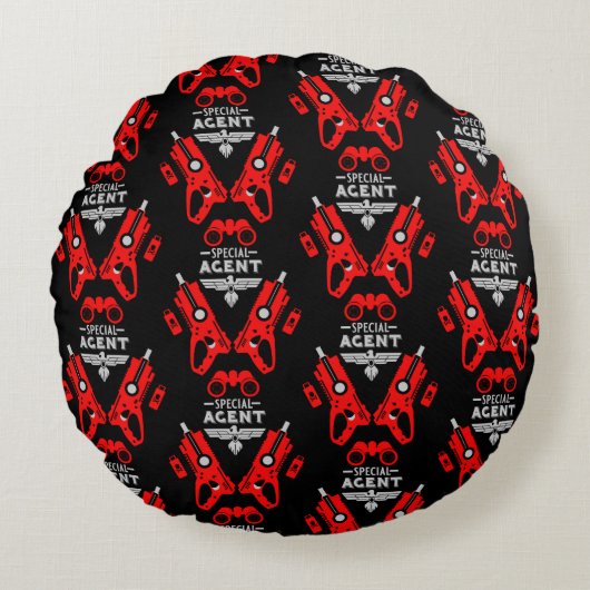 特別捜査官児童 ラウンドクッション (正面)