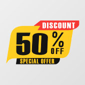 特別提供セールの50%割引 ウィンドウサイン (シート)