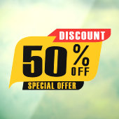 特別提供セールの50%割引 ウィンドウサイン (シート3)