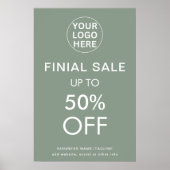 特別提供ディスカウント最終販売Sage Greenロゴ ポスター (正面)