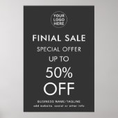特別提供lディスカウント最終販売ビジネスロゴ ポスター (正面)