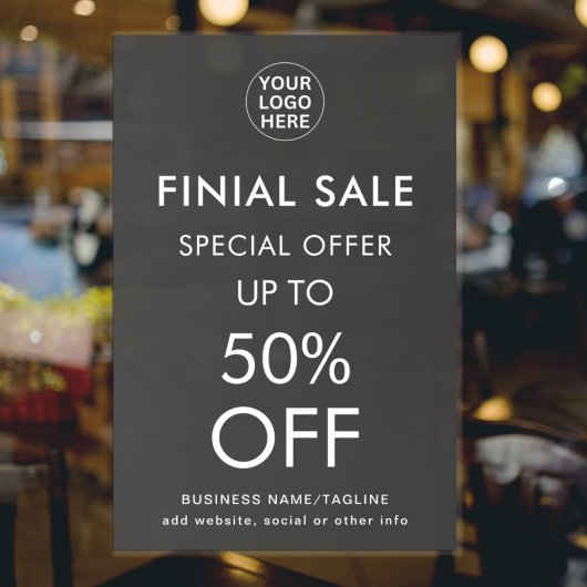 特別提供lディスカウント最終販売ビジネスロゴ ポスター