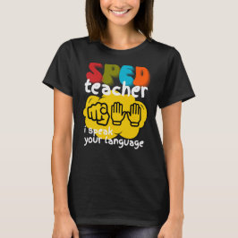 特別支援学級 手話 スペシャルエデュケーション 先生 Tシャツ