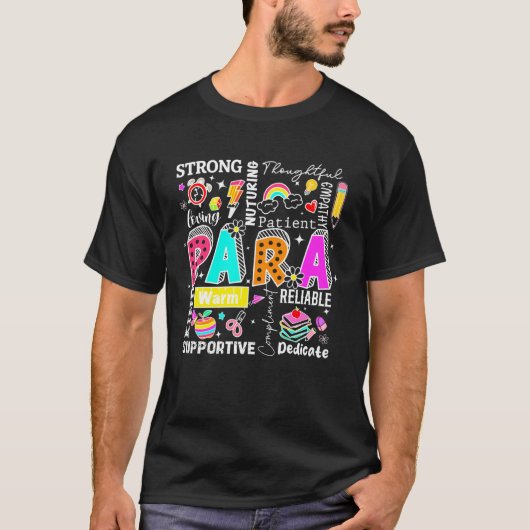 特別支援教育の補助教員 バックトゥスクール Tシャツ (正面)
