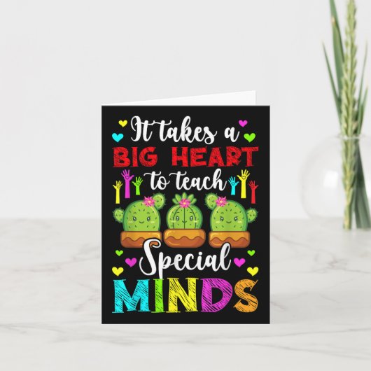 特別教え心自閉症先生自閉症が待ち受ける カード (正面)