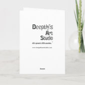 特別教書が付いている結婚記念日カード カード (裏面)