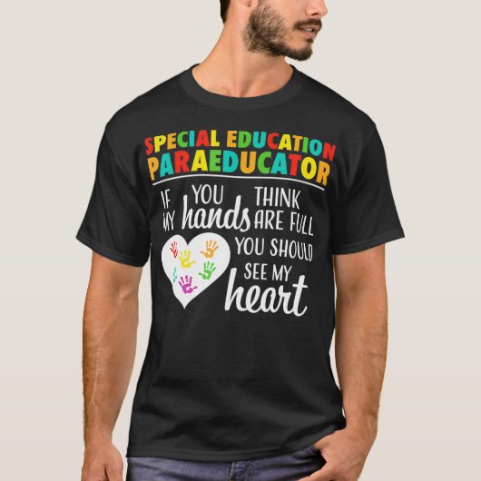 特別教育の対教育者かわいいハート鑑賞 Tシャツ (正面)