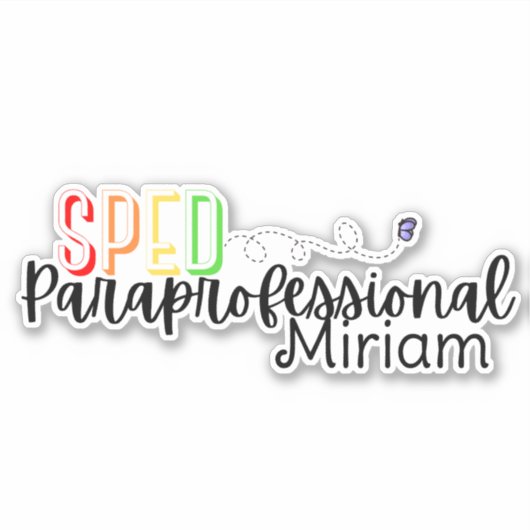 特別教育パラ名前をカスタムする シール (正面)