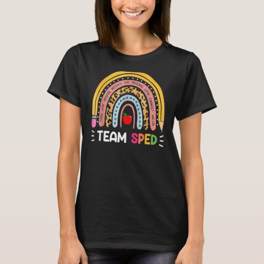 特別教育先生スペードクルームボホレインボーL Tシャツ (正面)