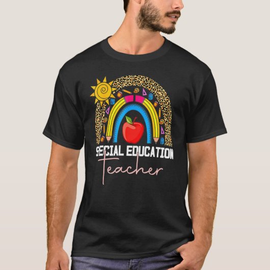 特別教育先生スペードSPEDレオパードライ Tシャツ (正面)