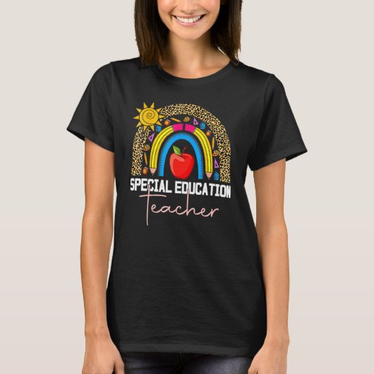 特別教育先生スペードSPEDレオパードライ Tシャツ (正面)