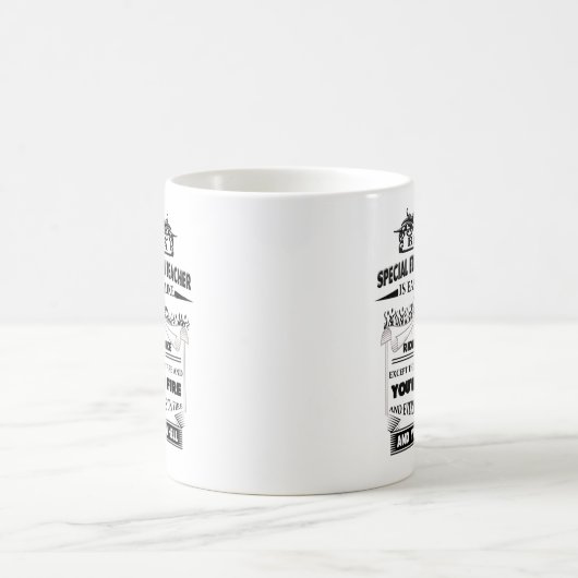 特別教育先生マグギフト女性男性 コーヒーマグカップ (中央)