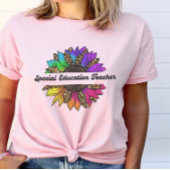 特別教育先生レインボーヒマワリ Tシャツ