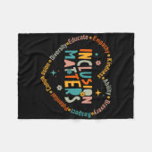 特別教育先生包摂問題Authis フリースブランケット (正面(横))