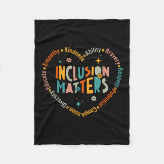 特別教育先生包摂S自閉症アウェア フリースブランケット