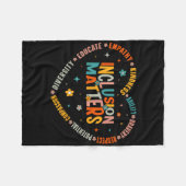 特別教育先生包摂S自閉症アウェア フリースブランケット (正面(横))