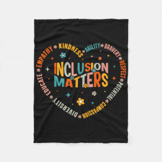 特別教育先生包摂S自閉症アウェア フリースブランケット