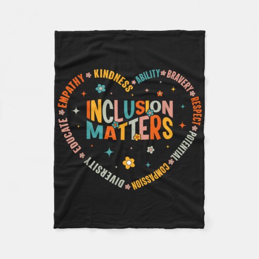 特別教育先生包摂S自閉症アウェア フリースブランケット (正面)