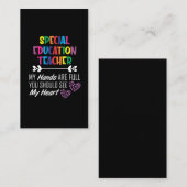 特別教育先生学校教育教え員 名刺 (正面/裏面)